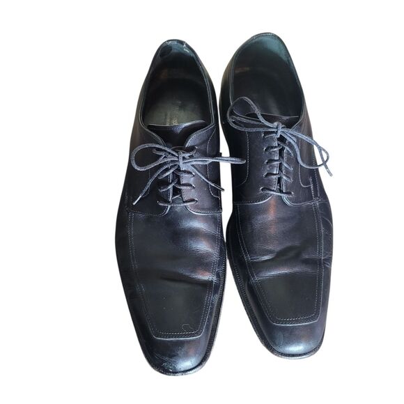 Ermenegildo Zegna Dress Shoes Men\'s Size 8 D Black Leather Lace Up Loafers Italy main image 7